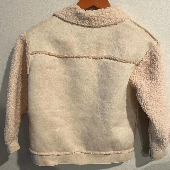 Shein girls flap pocket drop shoulder teddy jacket size 10Y - Picture 4 of 6